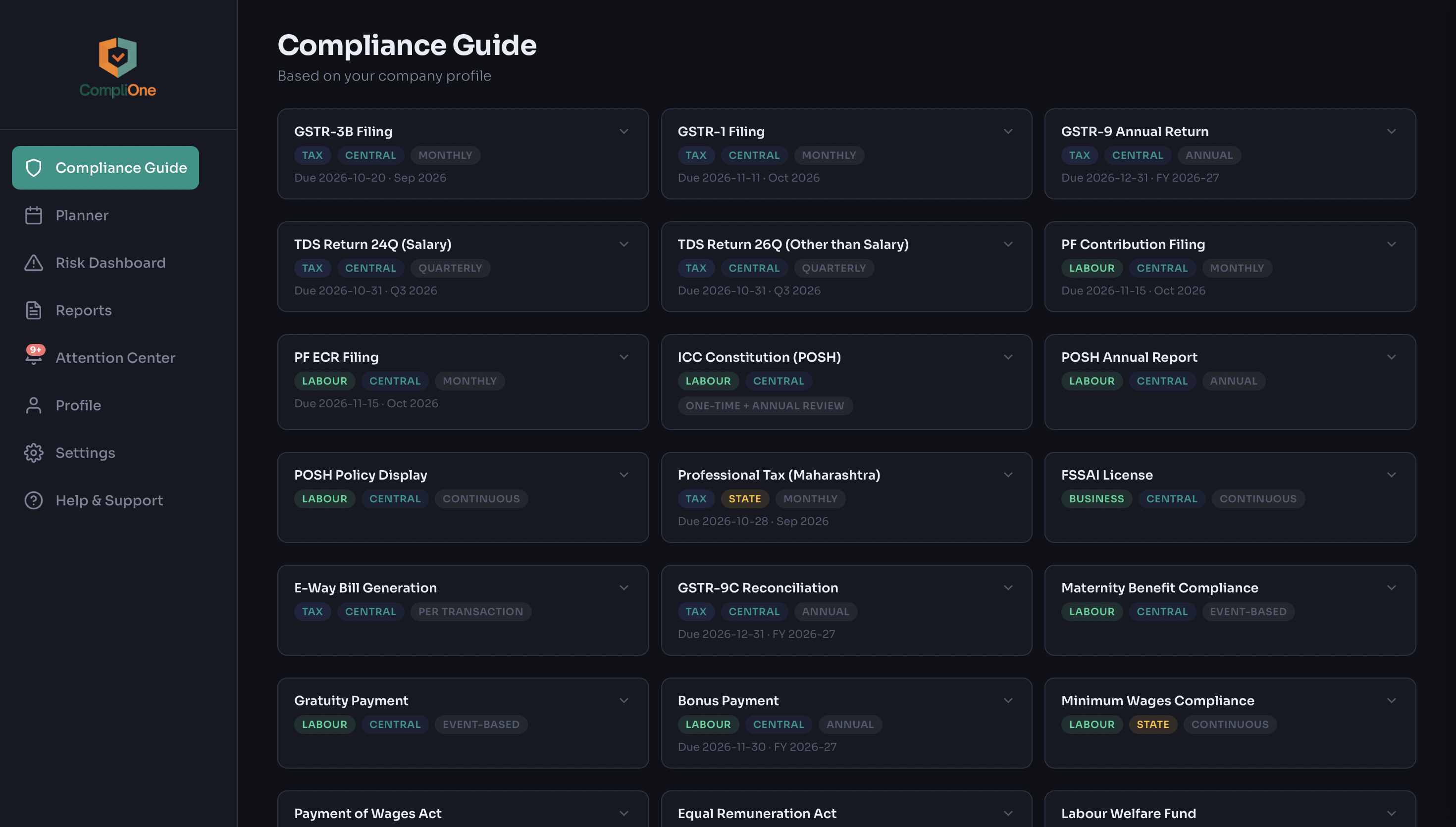 CompliOne Compliance Guide explaining each applicable law